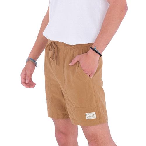 Herren-Shorts Hurley Baja Linen Volley 17" - Farbe: Braun, Größe: S