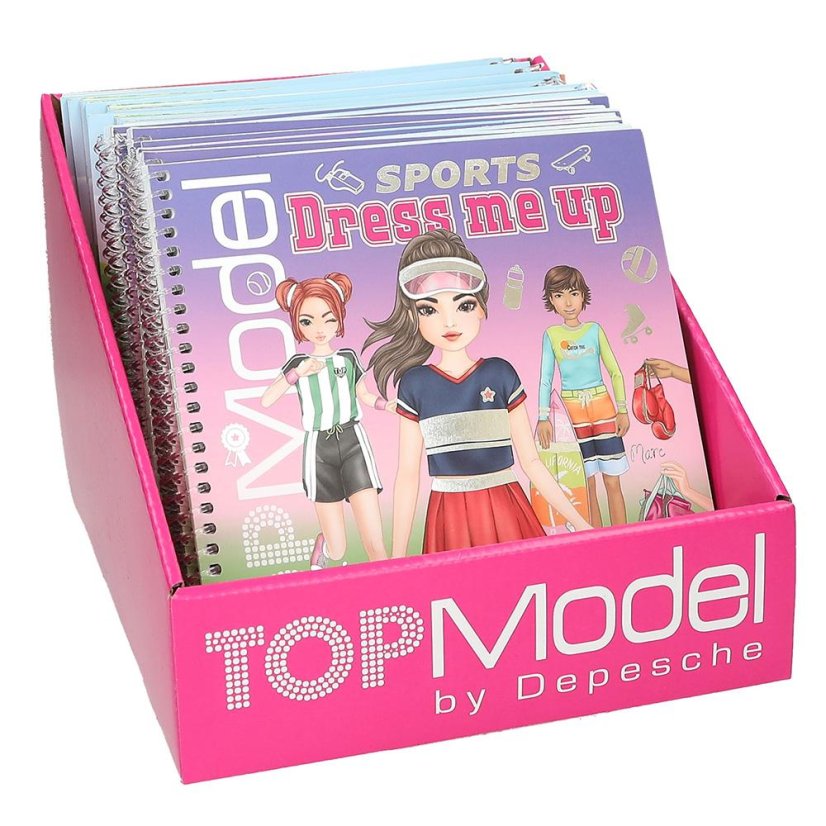 Športový kreatívny zošit Top model s nálepkami