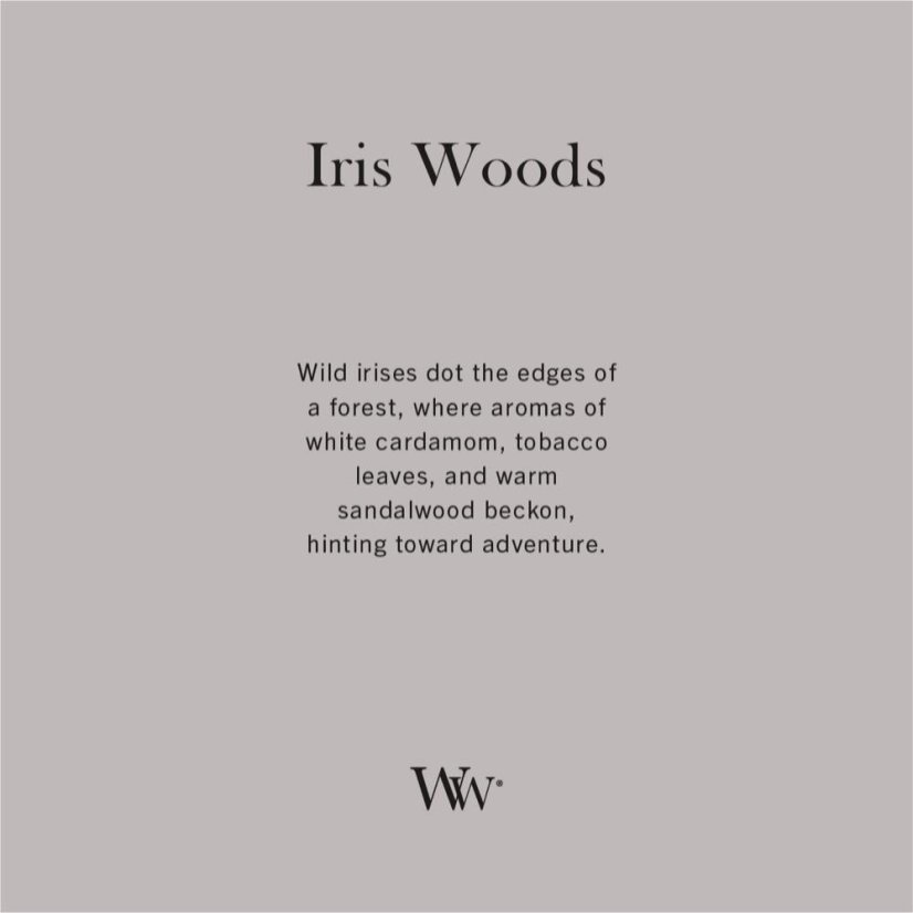 WoodWick Medium Candle, Iris Woods