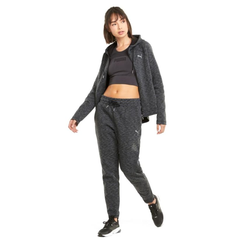 Damen-Sweatshirt Puma EvoStripe Full-Zip Hoodie - Farbe: Grau, Größe: XS
