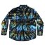 Pánska košeľa Hurley Portland Tie Dye - Farba: Modrá, Veľkosť: M