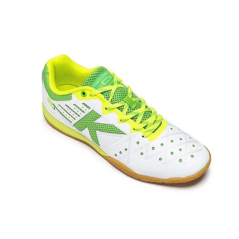 Sálová obuv Kelme Feline 6.0 - Barva: Bílá/zelená, Velikost: 38