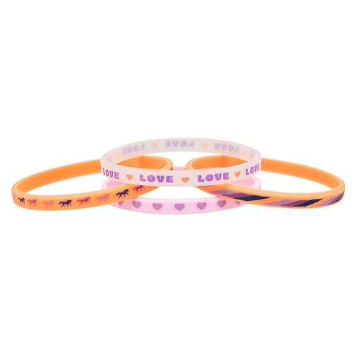 Set mit 4 Silikonarmbändern Ylvi, orange