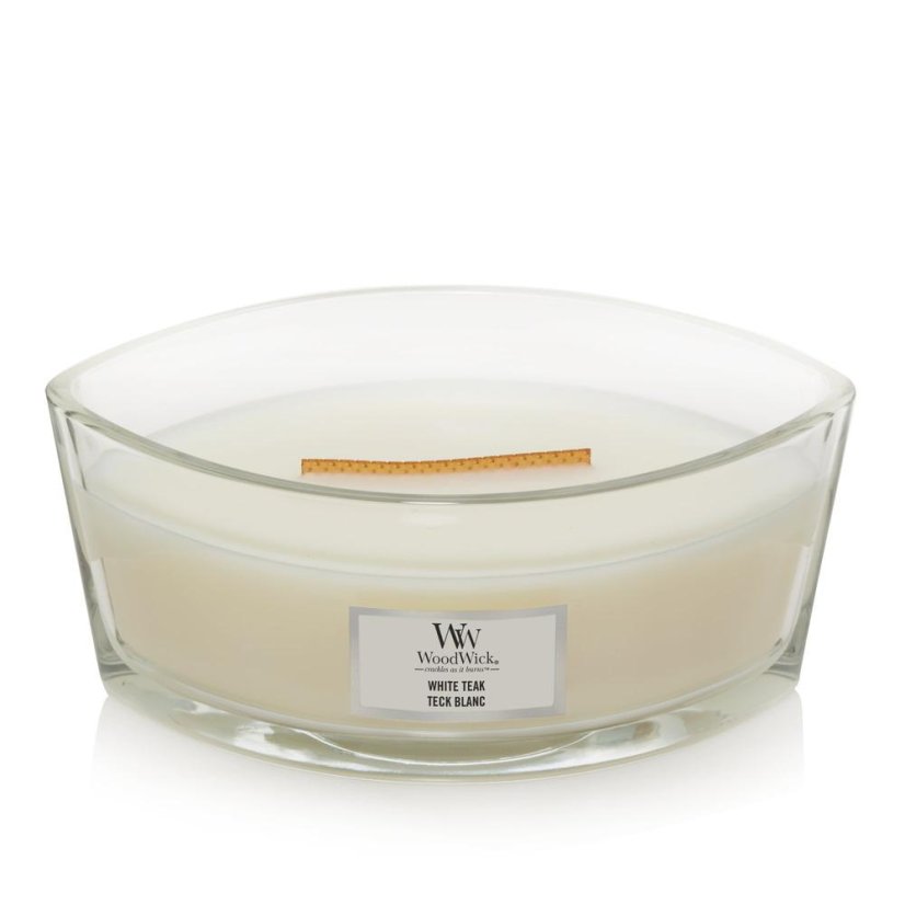 WoodWick Boat Candle, White Teak