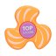 Top Model Eraser with Rotating Element, Orange