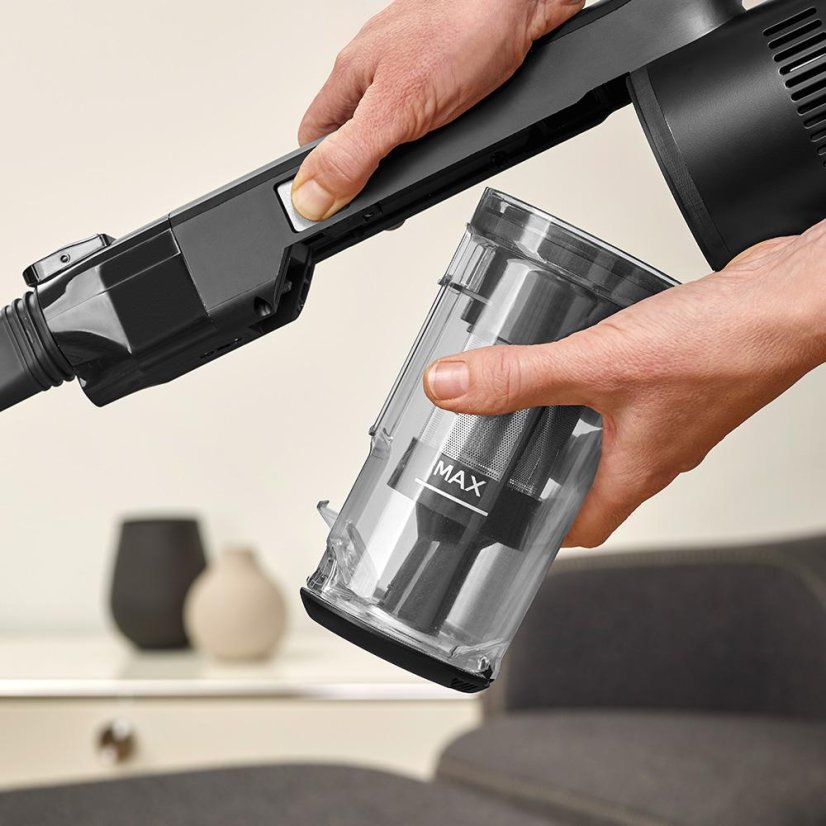 Severin S'Power Slim HV 7151 stick vacuum cleaner, black and blue