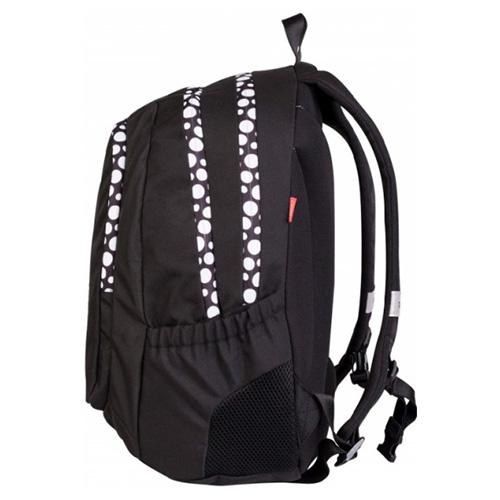 Target 3 Zip Duel Black Dots Student Backpack 26641