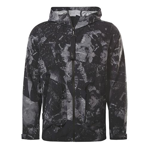 Jacke Reebok TS Utility Jacket - Farbe: Schwarz/Grau, Größe: S