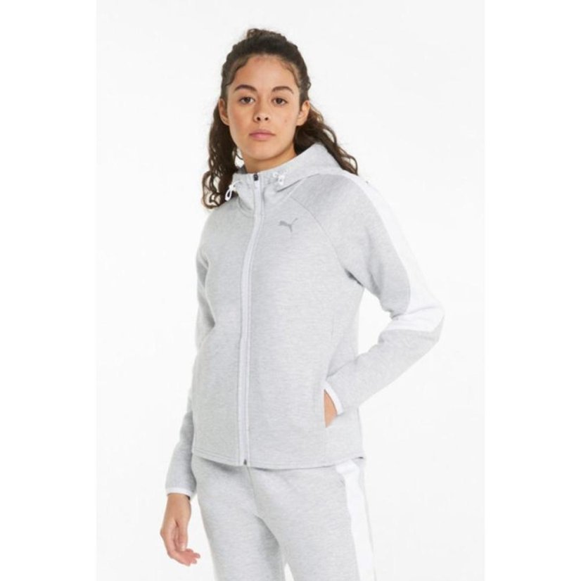 Damen-Sweatshirt Puma Evostripe Full-Zip Hoodie - Farbe: Schwarz, Größe: M