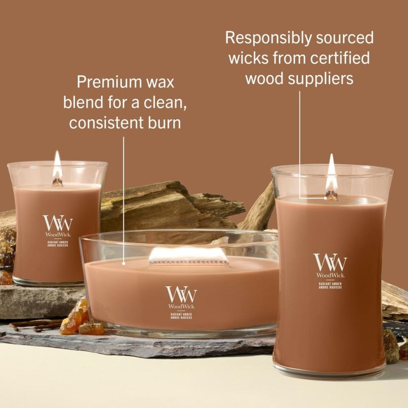 WoodWick Medium Candle, Radiant Amber