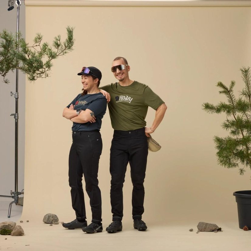 Pánské kalhoty Fjällräven Hoja Hybrid Trousers M - Farba: Čierna, Veľkosť: 50