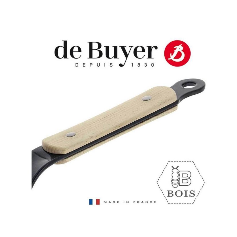 Ocelová pánev de Buyer Mineral B Bois 5710.26, 26 cm