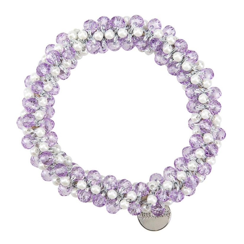 Miss Melody Hair Tie and Bracelet Combo, Purple