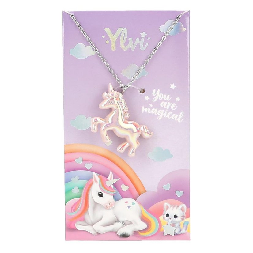 Halskette mit Ylvi-Einhorn-Anhänger, lila