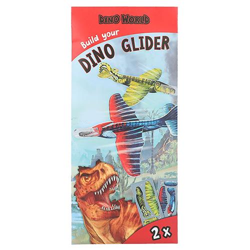Latająca zabawka Dino World Built your Dino Glider, czerwona
