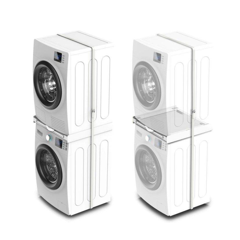 Meliconi 656129 Torre Green+ White Washer/Dryer Combo