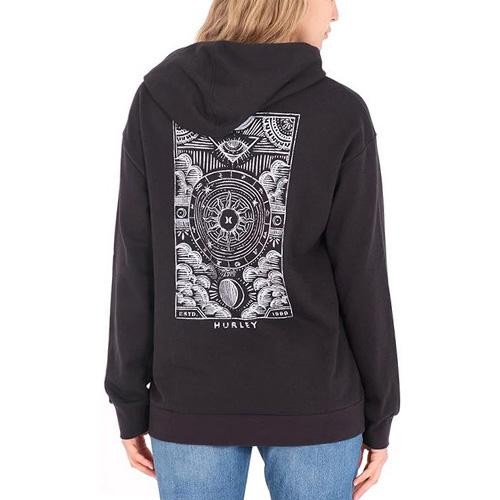 Damen-Sweatshirt Hurley Omen Boyfriend - Farbe: Schwarz, Größe: L