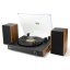AKAI ATT-240SP black-wood turntable with speakers