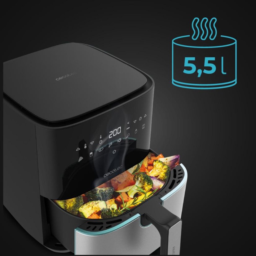 Heißluftfritteuse Cecotec CecoFry 3317 schwarz-silber