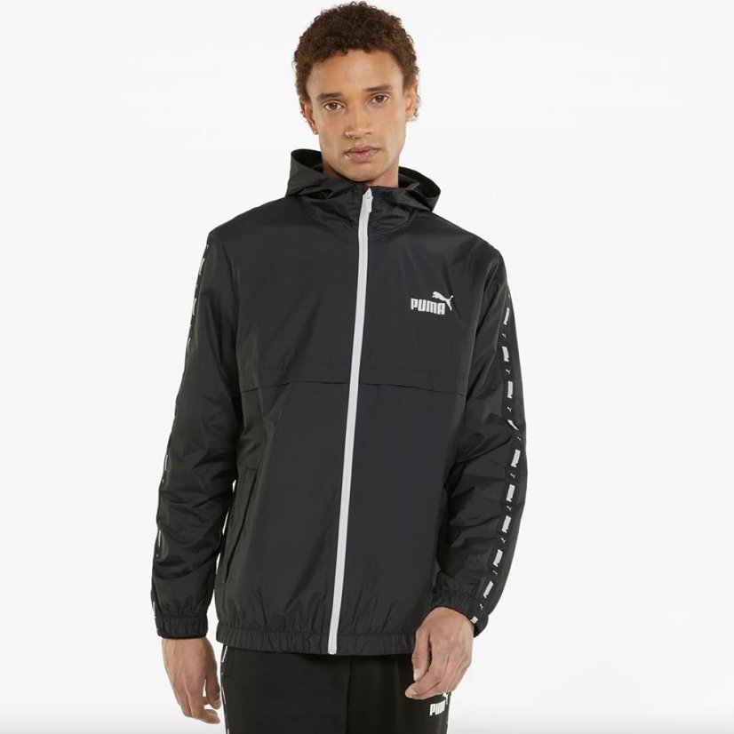 Herrenjacke Puma ESS+ Tape Windbreaker - Farbe: Schwarz, Größe: S