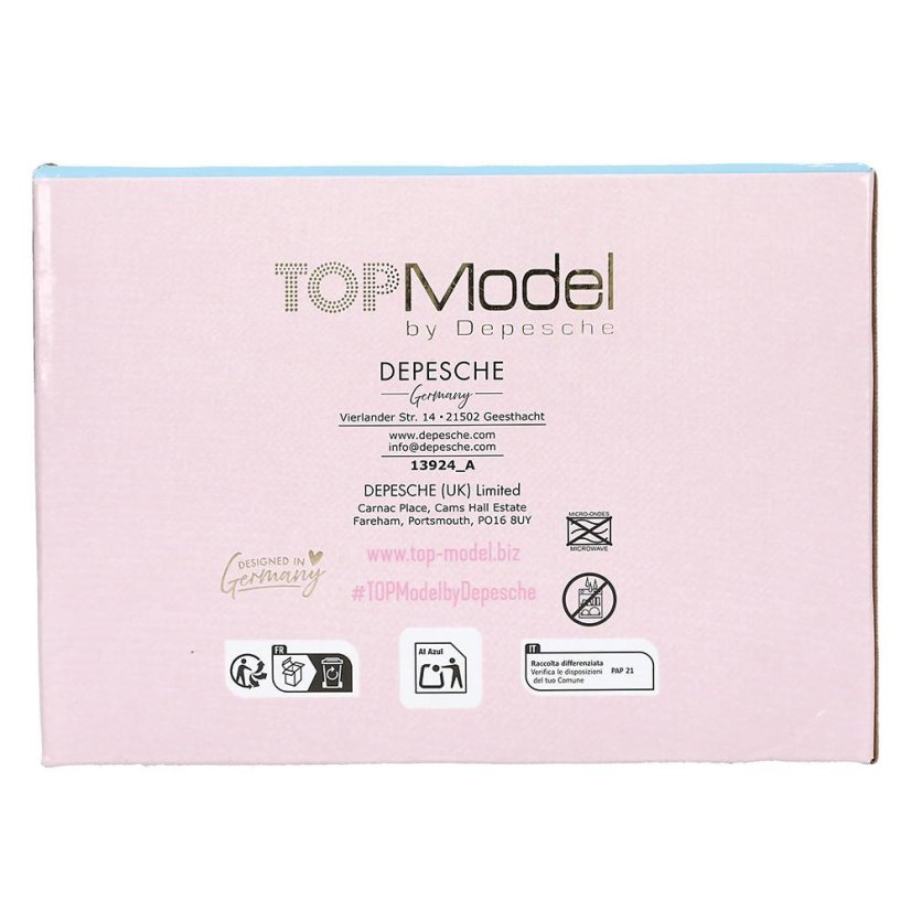Porzellantasse „Top Model Festival Fun“, Hayden & Candy