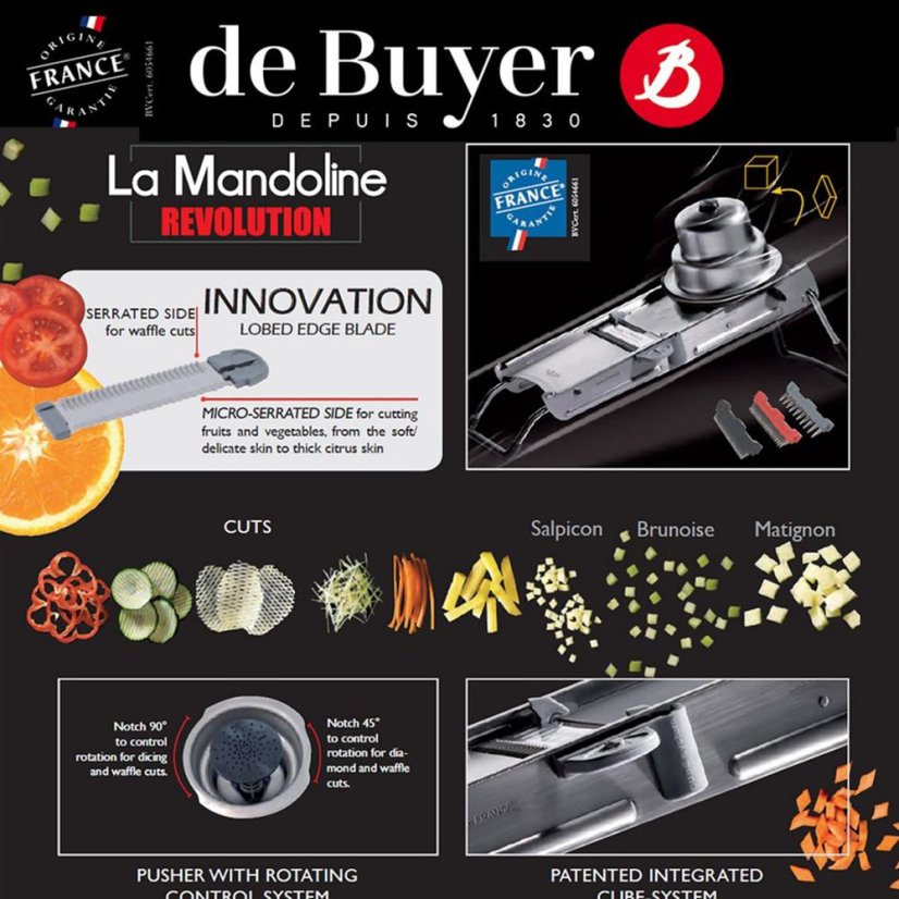 De Buyer Revolution 2012.01 stainless steel slicer
