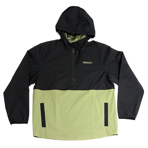 Herren-Windjacke Hurley Offshore Anorak - Farbe: Grün, Größe: M