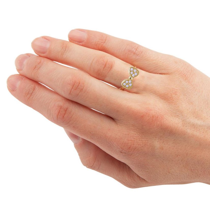 Princess Mimi Adjustable Ring with Rhinestones – Bow with Rhinestones