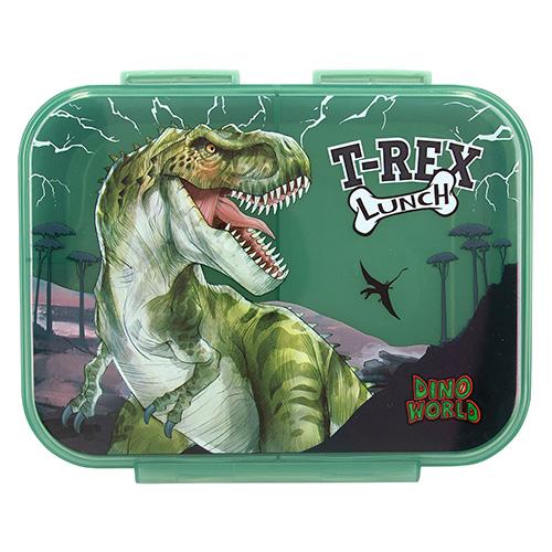 Dino World Snackbox, drei Fächer, T-Rex Lunch