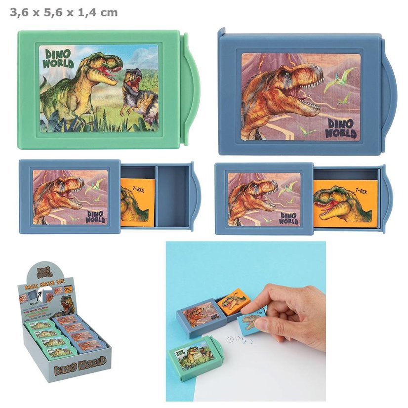 Magic eraser in a Dino World box