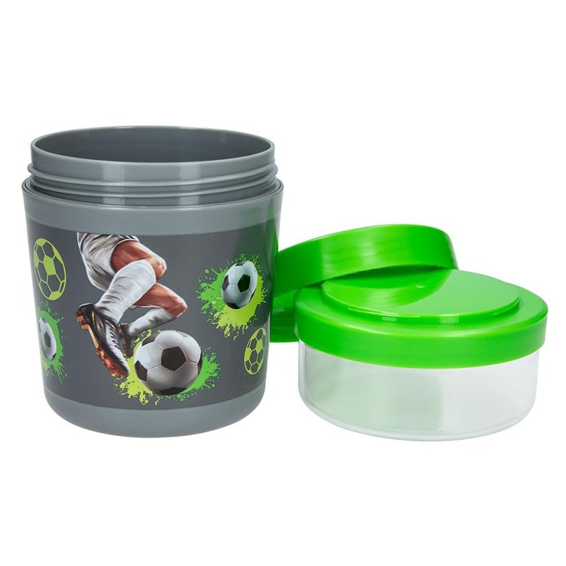 Two-part Action World cereal bowl, soccer theme