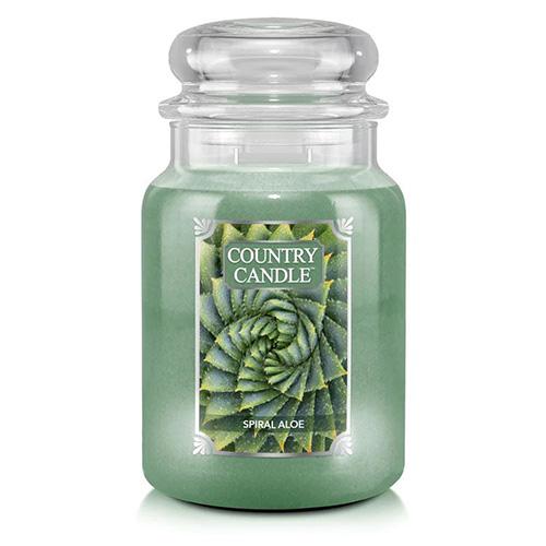 Świeca Country Candle duża, Spiral Aloe