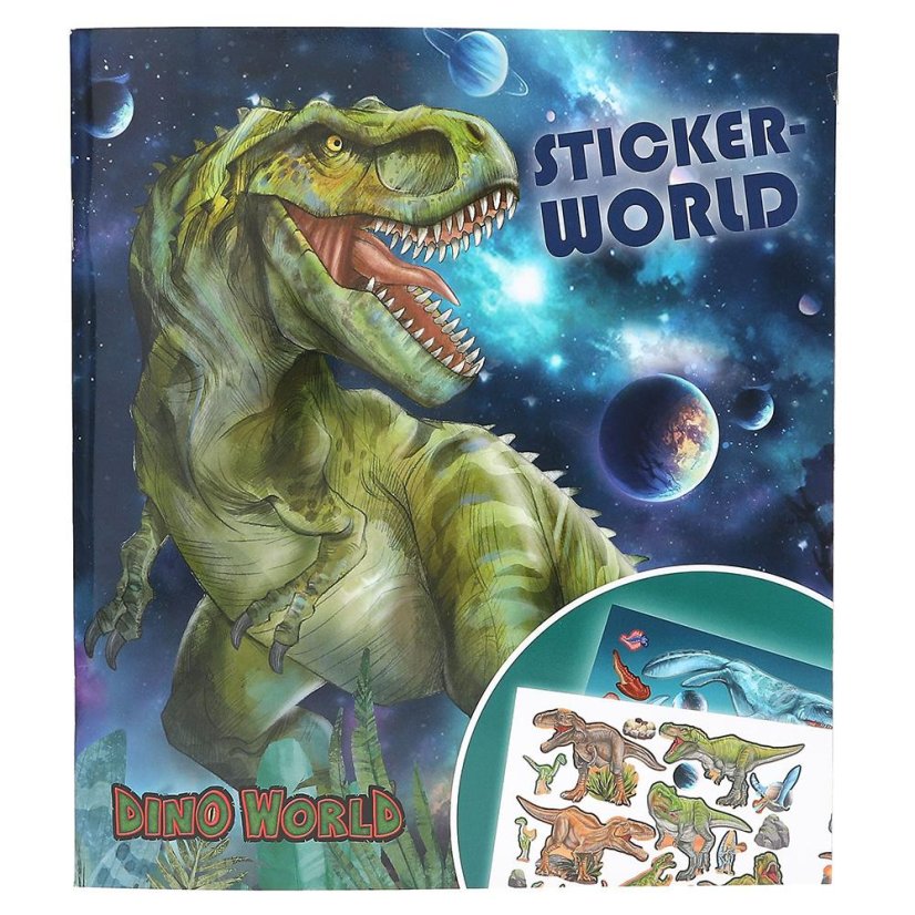 Kreatywny zeszyt z naklejkami Dino World Sticker World