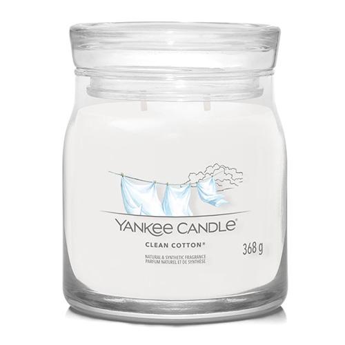 Yankee candle Signature közepes méretű gyertya, Clean Cotton Yankee candle Signature közepes méretű gyertya, Clean Cotton