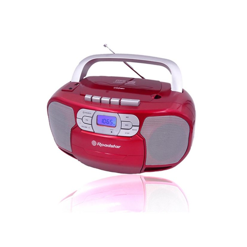 Roadstar RCR-4635UMPRD red radio cassette player