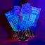 Set of glow-in-the-dark nail stickers Ylvi heart