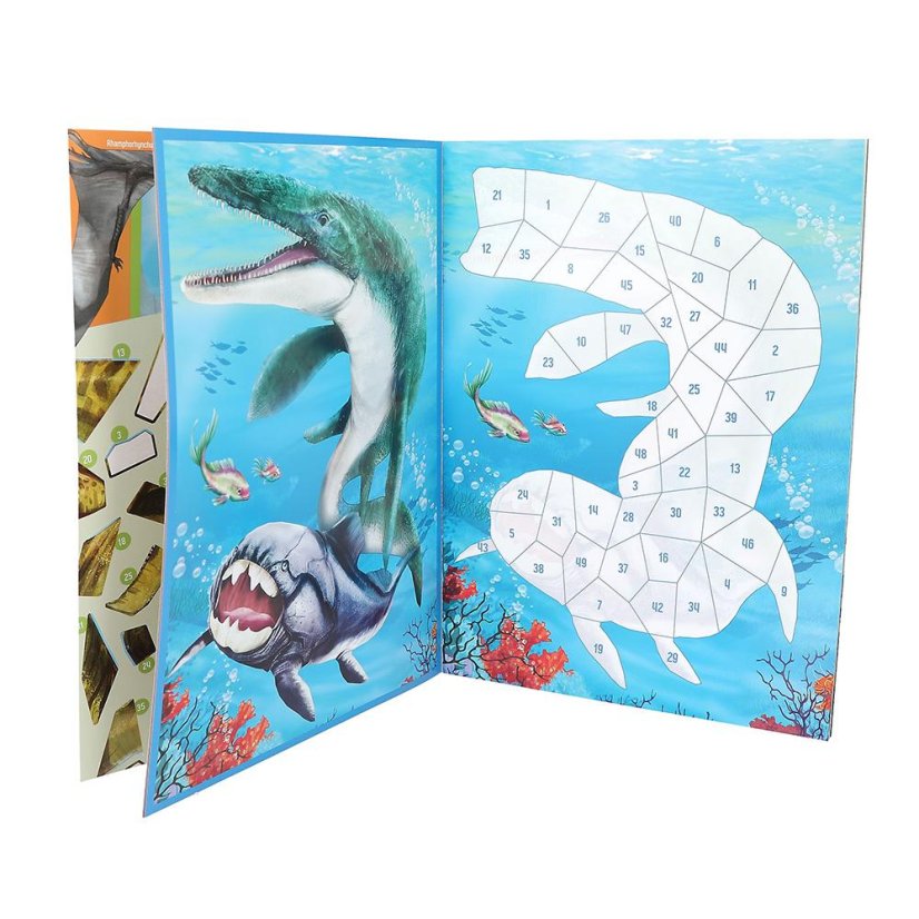 Creative notebook with Dino World Number Stickers