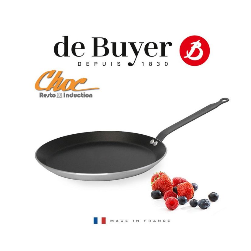 Antihaft-Pfannkuchenpfanne de Buyer Choc Resto Induction 8485.26, 26 cm