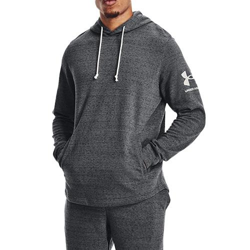 Pánska mikina Under Armour RIVAL TERRY HOODIE - Farba: Sivá, Veľkosť: L