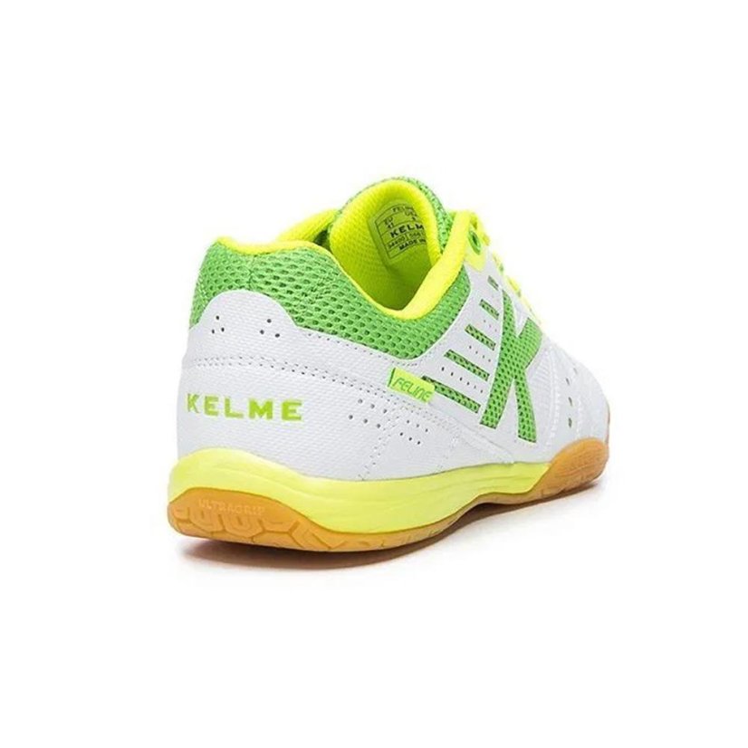 Sálová obuv Kelme Feline 6.0 - Barva: Bílá/zelená, Velikost: 38