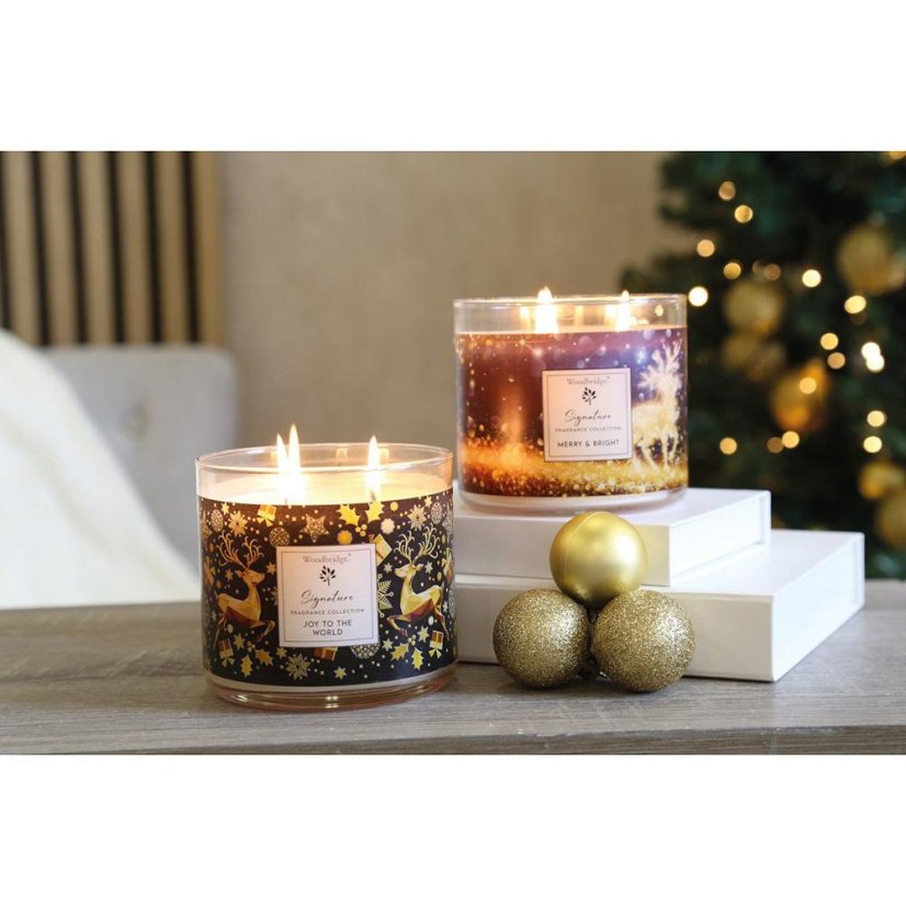 Woodbridge Signature Kerze, Merry & Bright
