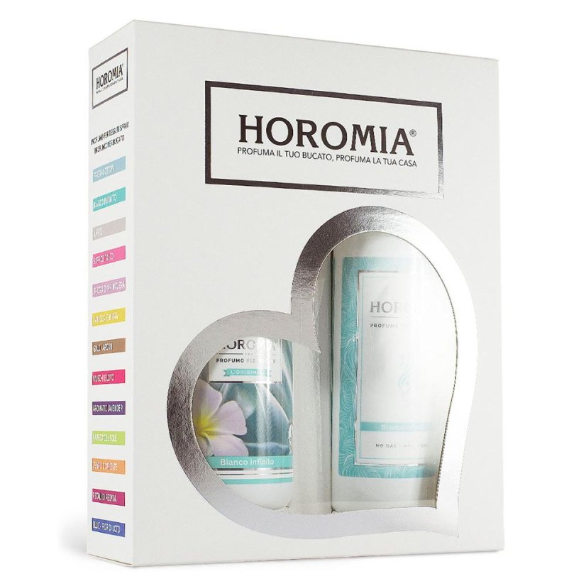 Geschenkset mit Horotwins Bianco Infinito Wäscheparfüm