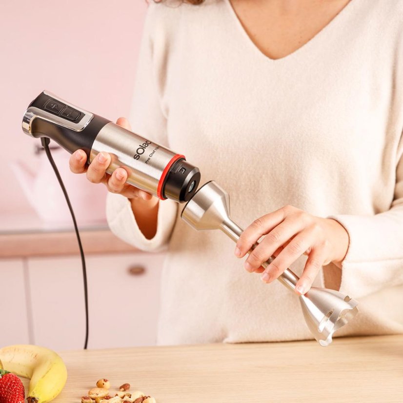 Blender ręczny z akcesoriami Solac Pro Chef 1501, BA5618 nierdzewny