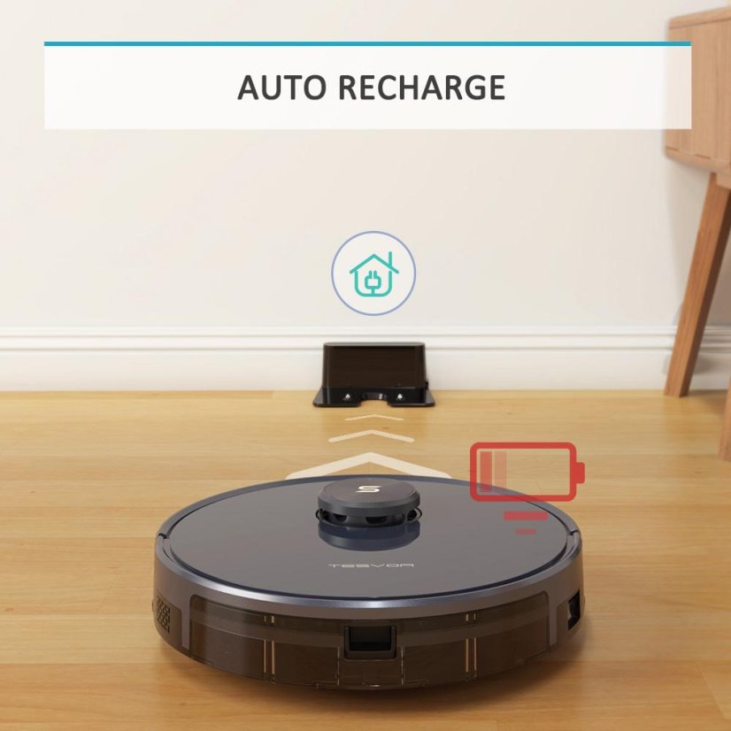 Robot odkurzający Tesvor S6 Smart z nawigacją laserową i żyroskopową
