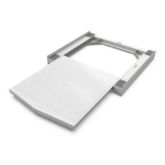 Zwischenstück für Waschmaschine und Wäschetrockner mit ausziehbarem Regal Meliconi 656132 Torre Quick weiß