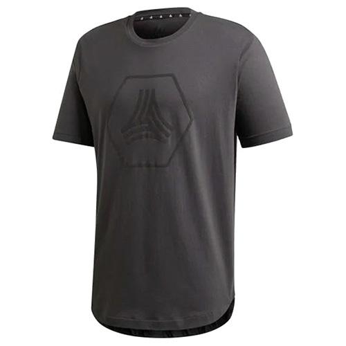 Adidas Tan Logo Men’s T-Shirt - Color: Gray, Size: L