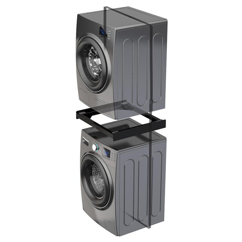 Universal spacer between washing machine and dryer Meliconi Torre Noir 656138 black