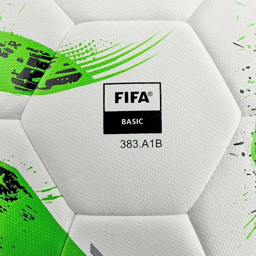 Fußball Macron Solstice XI - Farbe: Weiß/Grün, Größe: 4