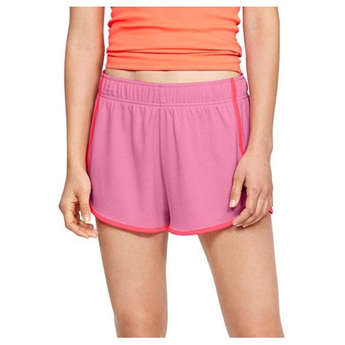 Dámské kraťasy Under Armour Tech Mesh Short 3 Inch - Barva: Růžová, Velikost: L