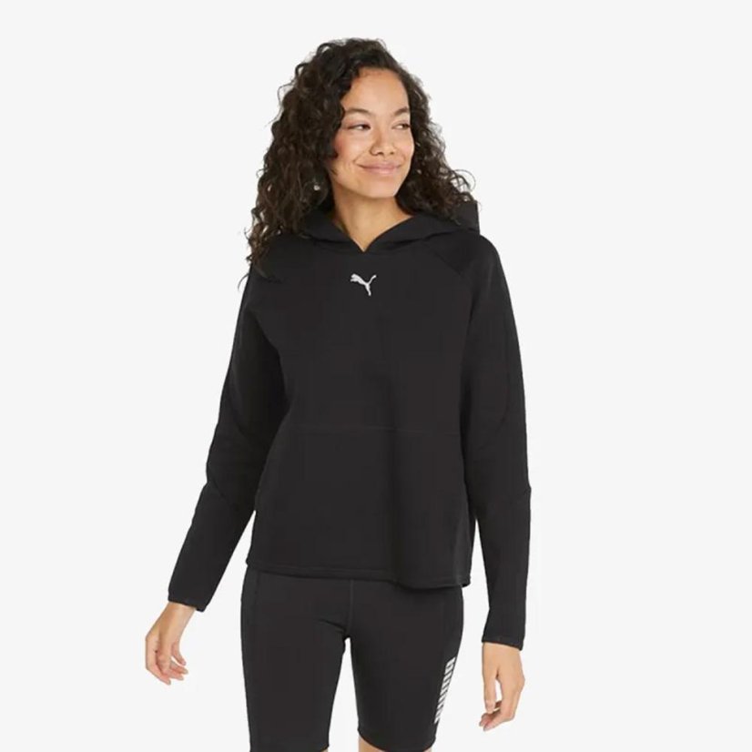 Damen-Sweatshirt Puma Evostripe Hoodie - Farbe: Schwarz, Größe: L